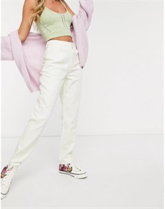 Светло бежевые джинсы в винтажном стиле с завышенной талией Daisy street