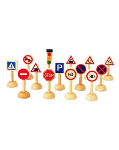 Игровой набор Дорожные знаки Plan toys