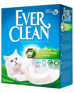 Extra Strong Clumpin Scented наполнитель комкующийся для туалета кошек с ароматизатором зеленая поло Ever clean