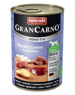 Влажный корм для собак GranCarno Sensitiv для чувствительных с ягненком и картофелем 0 4 кг Animonda