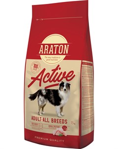 Для активных собак с мясом птицы 15 кг Araton