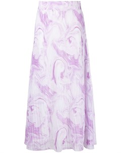 Плиссированная юбка с абстрактным принтом Ganni