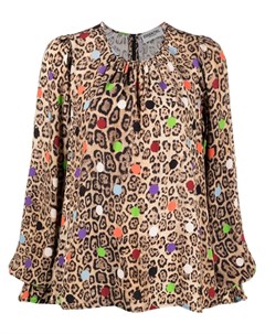 Драпированная блузка с леопардовым принтом Essentiel antwerp