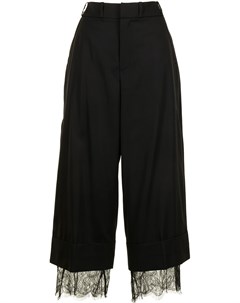 Укороченные брюки с кружевными вставками Goen.j