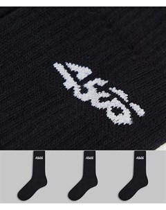 Набор из 3 пар черных спортивных носков с антибактериальной обработкой Asos 4505