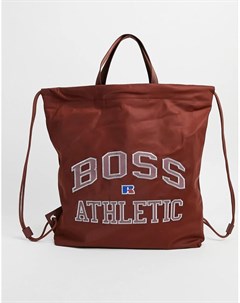 Коричневая сумка дафл в университетском стиле x Russell Athletic Boss