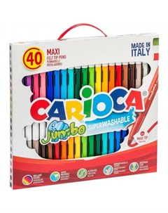 Фломастеры смываемые Jumbo 36 цветов 40 шт Carioca