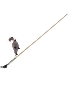Дразнилка для кошек Мышка с норковым хвостом на веревке Gosi