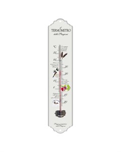 Термометр уличный белый с рисунком 30х6 5см Verdemax