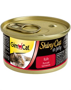 Shinycat для взрослых кошек с курицей в желе 70 гр Gimcat