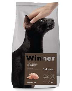 Сухой корм для кошек при мочекаменной болезни с курицей 10 кг Winner