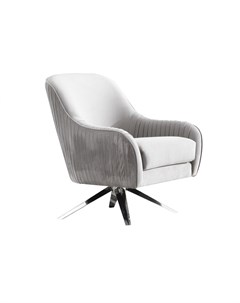Вращающееся кресло из велюра серый 83x92x75 см Garda decor