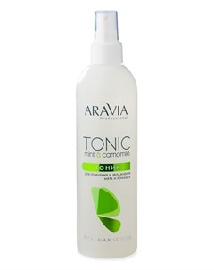 Тоник для очищения и увлажнения кожи с мятой и ромашкой aravia professional 300 мл Aravia