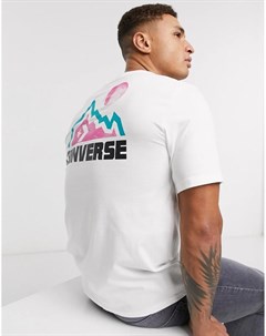 Белая футболка с логотипом на спине Mountain Club Converse