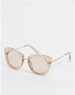 Большие солнцезащитные очки розового цвета в стиле ретро Vero moda