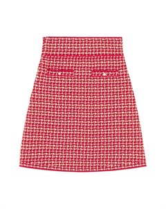 Красная юбка мини из твида Sandro
