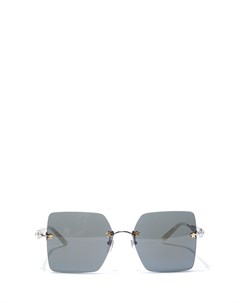 Серые солнцезащитные очки квадратной формы Gucci