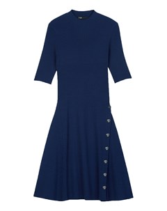 Синее трикотажное платье Maje