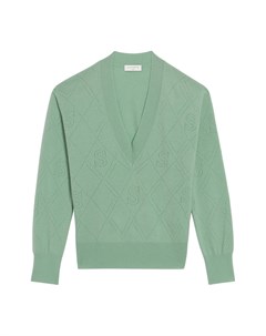 Зеленый пуловер из шерсти Sandro