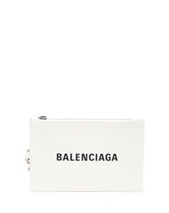 Кошелек из белой кожи с логотипом Cash Balenciaga