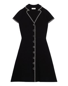 Черное платье рубашка из трикотажа Sandro
