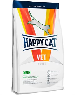 Vet Skin для взрослых кошек при заболеваниях кожи 1 4 кг Happy cat
