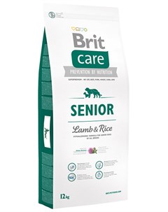 Сухой корм для собак Care Senior Lamb Rice 1 кг Brit*