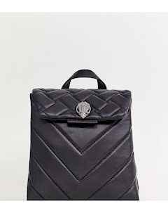 Черный миниатюрный кожаный рюкзак со стеганой отделкой Kurt Geiger Kensington Kurt geiger london