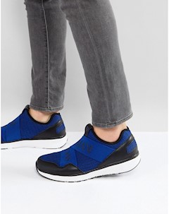 Синие трикотажные кроссовки с логотипом Armani jeans