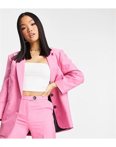 Розовый однобортный пиджак узкого кроя в винтажном стиле ASOS DESIGN Petite Asos petite