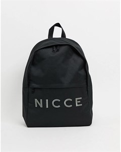 Черный рюкзак с вышитым логотипом Nicce