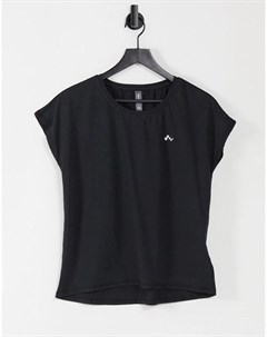 Свободная спортивная футболка черного цвета с короткими рукавами Only play