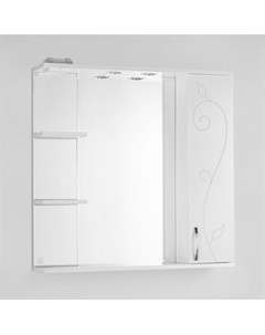 Зеркало шкаф Панда Фьюжн 80 с подсветкой белый ЛС 00000080 Style line