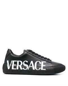Кроссовки с логотипом и узором Greca Versace