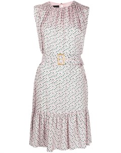 Платье с поясом и цветочным принтом Boutique moschino