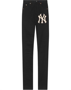 Джинсы скинни с нашивкой NY Yankees Gucci