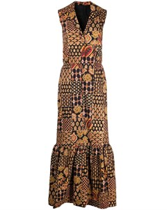 Платье макси 1960 х годов с принтом пейсли A.n.g.e.l.o. vintage cult