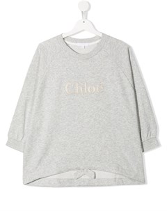 Толстовка с вышитым логотипом Chloé kids