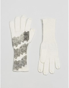 Перчатки с кружевным принтом Alice hannah