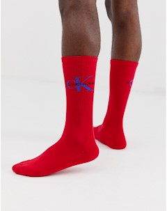 Красные носки с логотипом Calvin klein jeans