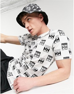 Белая футболка с принтом логотипа x Helly Hansen Puma