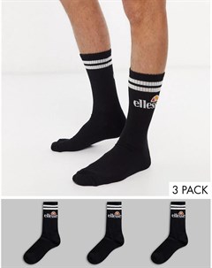 Набор из 3 пар мужских черных спортивных носков Ellesse