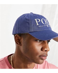 Темно синяя кепка с кремовым текстовым логотипом x ASOS Exclusive Collab Polo ralph lauren
