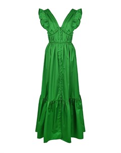Зеленое платье с воланом Self-portrait