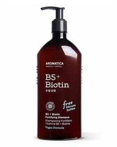 Питательный шампунь с витамином в5 и биотином b5 biotin fortifying shampoo Aromatica