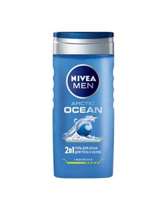 Гель уход для душа MEN ARCTIC OCEAN 2 в 1 для тела и волос с морской солью 250 мл Nivea