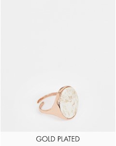 Покрытое розовым золотом массивное кольцо Pilgrim
