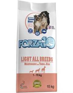 Dog Maintenance Light All Breeds диетический для взрослых собак всех пород с тунцом и рисом 15 кг Forza10