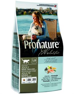 Holistic Cat Adult Skin Coat для взрослых кошек при аллергии с лососем и рисом 2 72 2 72 кг Pronature