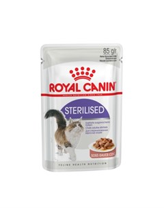 Sterilised Кусочки паштета в соусе для взрослых стерилизованных кошек и кастрированных котов 85 гр Royal canin